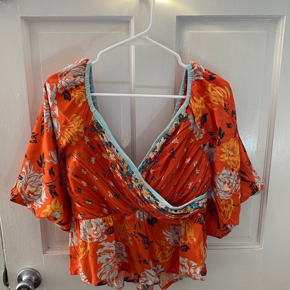 Free People Crop Wrap Top